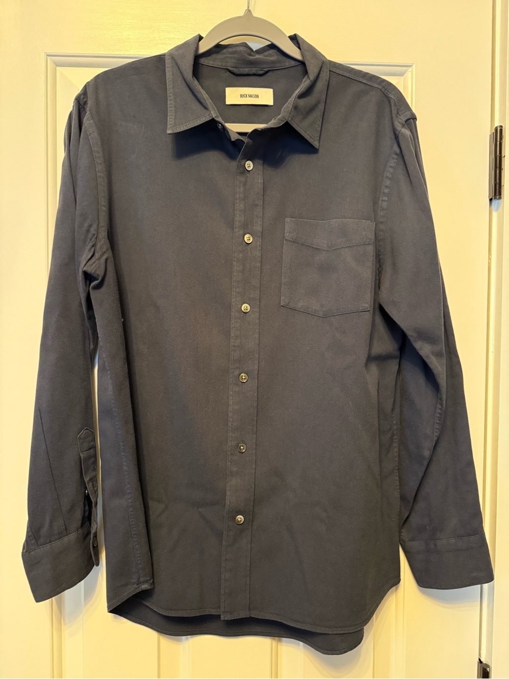 Buck Mason Casual Long-Sleeve Button-Down Shirt in Navy